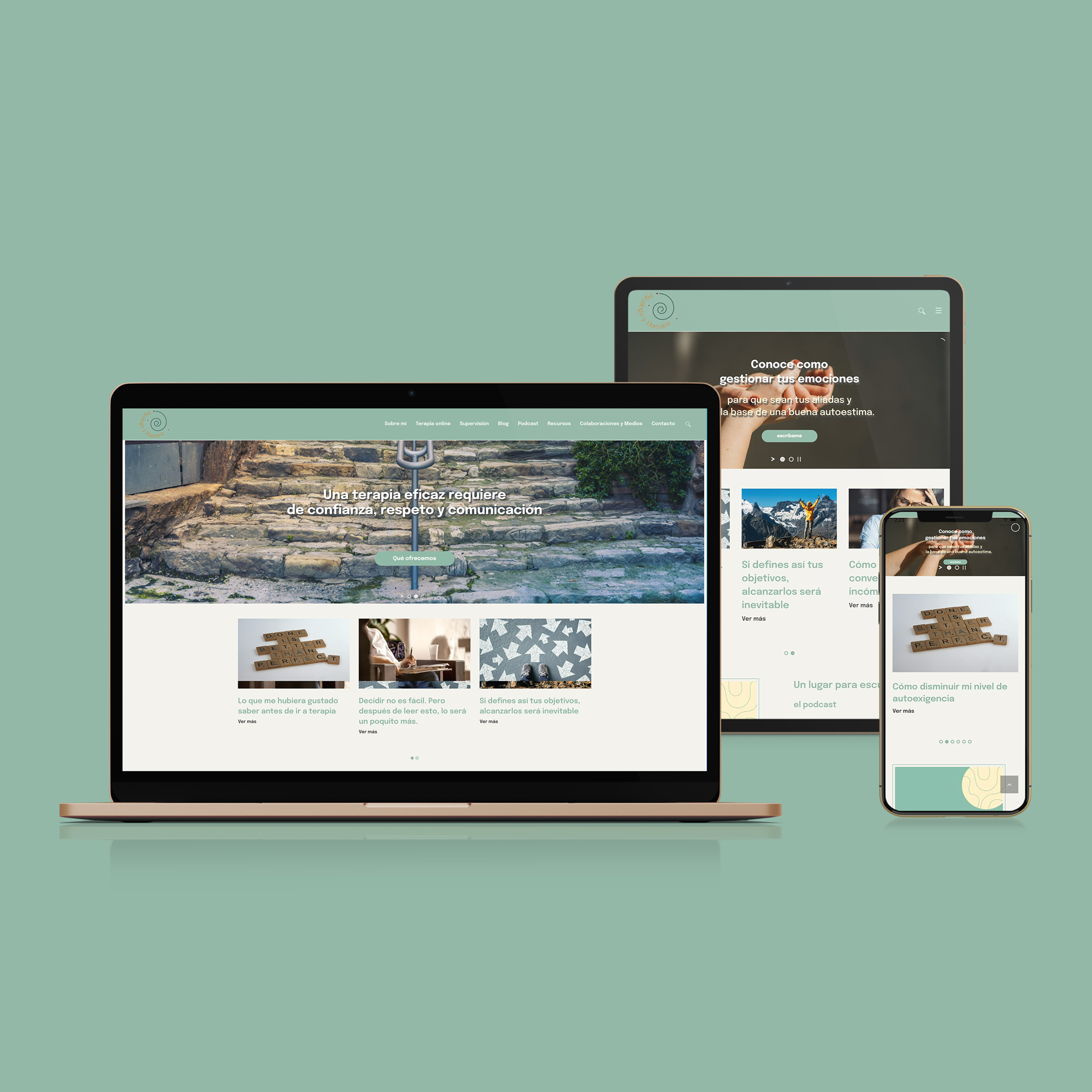 Rediseño web Psicóloga y Humana