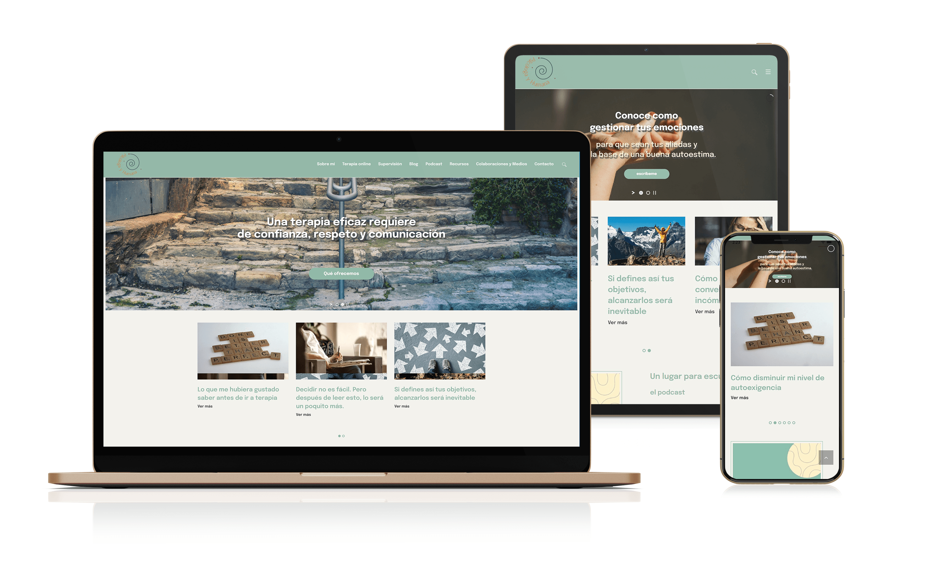 Redeseño do sitio web de Psicóloga y Humana — imaxe 1